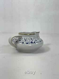 VINTAGE Freiberg Porcelain Tea Cup Set Blue & White