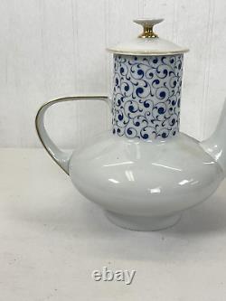 VINTAGE Freiberg Porcelain Tea Cup Set Blue & White