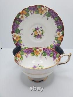 VINTAGE PARAGON SPRING MELODY Teacup & Saucer Double Warrant