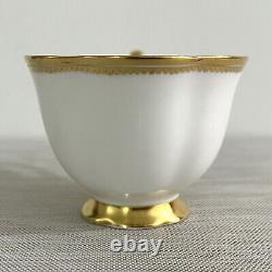 VTG 4 Sets Royal Chelsea English Bone China Gold & White Teacups & Saucers #648A