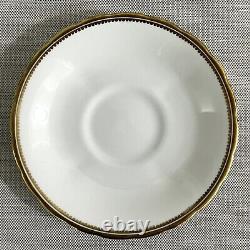 VTG 4 Sets Royal Chelsea English Bone China Gold & White Teacups & Saucers #648A