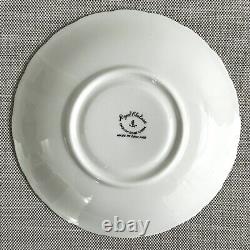 VTG 4 Sets Royal Chelsea English Bone China Gold & White Teacups & Saucers #648A