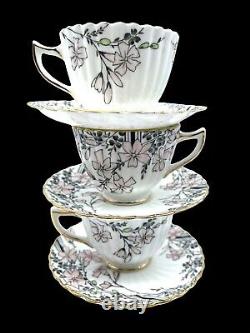 VTG Antique Redfords Fenton Letona TEACUP SAUCER COFFEE POT set FINE BONE CHINA