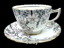 VTG Antique Redfords Fenton Letona TEACUP SAUCER COFFEE POT set FINE BONE CHINA