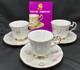 Vtg Red Rose Cup Of Fortune Tea Cup With Saucer #1, #2, #3 Set Plus Rare Booklet