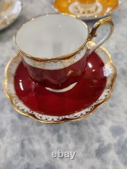 Various England 5 Sets tea cups with saucers and 6 Addidional Germany saucers