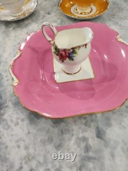 Various England 5 Sets tea cups with saucers and 6 Addidional Germany saucers