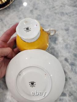 Various England 5 Sets tea cups with saucers and 6 Addidional Germany saucers