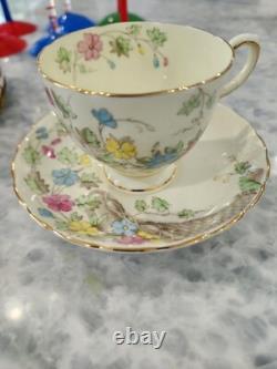 Various England 5 Sets tea cups with saucers and 6 Addidional Germany saucers