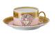 Versace Rosenthal Medusa Amplified Pink Coin- Tea Cup & Saucer