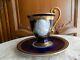 Very Rare Antique Hutscenreuther Selb Cobalt With Gold Tea Cup And Saucer