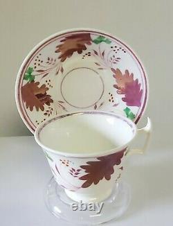 Very Rare Antique c. 1840 Sunderland Teacup & Saucer. Prof Authenticated