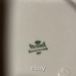 Victoria China Czechoslovakia Floral Pink Rose Tea Set, one saucer missing