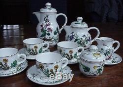Villeroy & Boch BOTANICA Set Tea & Coffee Pot, Sugar & Creamer, Cups & Saucers
