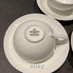 Villeroy & Boch Tea cup & saucer soup cup 4 sets white Pre-owned Good condition