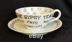 Vintage 1959 Gypsy Teacup Tea Leaf Reading Fortune Telling Cup And Saucer Exln