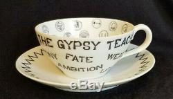 Vintage 1959 Gypsy Teacup Tea Leaf Reading Fortune Telling Cup And Saucer Exln