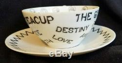 Vintage 1959 Gypsy Teacup Tea Leaf Reading Fortune Telling Cup And Saucer Exln