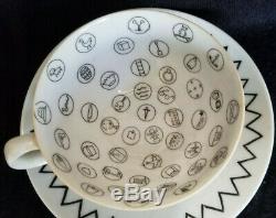 Vintage 1959 Gypsy Teacup Tea Leaf Reading Fortune Telling Cup And Saucer Exln