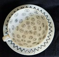 Vintage 1959 Gypsy Teacup Tea Leaf Reading Fortune Telling Cup And Saucer Exln