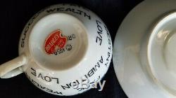 Vintage 1959 Gypsy Teacup Tea Leaf Reading Fortune Telling Cup And Saucer Exln