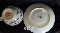 Vintage 1959 Gypsy Teacup Tea Leaf Reading Fortune Telling Cup And Saucer Exln