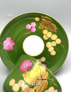 Vintage 1988 Dulevo USSR Hand Painted Porcelain Floral Pattern Tea Cup An Saucer