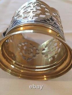 Vintage 875 Russian Silver Filigree Handmade 1 Podstakannik- Tea Cup Holder