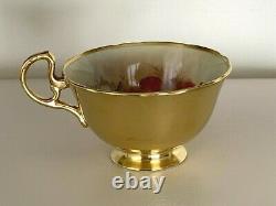 Vintage AYNSLEY Cabbage Rose Gold Cup Signed F. A. Bailey