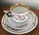 Vintage Antique Early 1900's Tea Cup-mug Saucer And Plate Bird Handle Whistle
