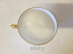 Vintage Antique Haviland Limoges France White & Gold Trim Tea Cup and Saucer