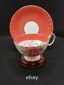 Vintage Anysley Tea Cup and Saucer Floating Cabbage Pattern