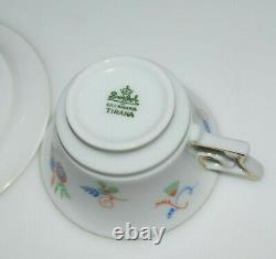 Vintage Art Deco 5 Tea Cups & Saucers Rosenthal Tirana Bavaria Modernism 1930