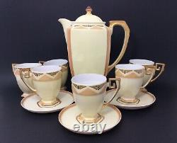 Vintage Art Deco Espresso Demitasse Set Hand Painted Japan & Czechoslovakia