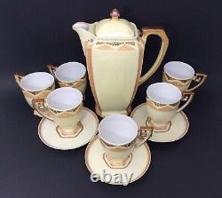 Vintage Art Deco Espresso Demitasse Set Hand Painted Japan & Czechoslovakia