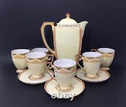 Vintage Art Deco Espresso Demitasse Set Hand Painted Japan & Czechoslovakia