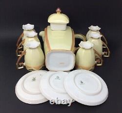 Vintage Art Deco Espresso Demitasse Set Hand Painted Japan & Czechoslovakia