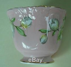 Vintage Aynsley Dogwood Flower Teacup Saucer Coral Pink England Bone China C1087