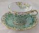 Vintage Aynsley England Tea Cup Saucer Green Yellow Daisies Bone China Numbered