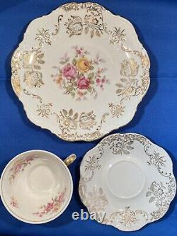 Vintage Bavarian 3 Piece Tea Sets- Cup/ Saucer/Sandwich Plate-5 Sets Fine China