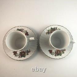 Vintage Collectible Ceramic Tea Set Cup Saucer Pair Floral Design Last Set