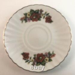 Vintage Collectible Ceramic Tea Set Cup Saucer Pair Floral Design Last Set