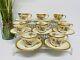Vintage Demi Tasse 22 Karat Gold Lord Nelson Tea Cup Saucer Set Of 8