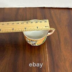 Vintage Dragon Ware Teacup & Saucer Moriage Occupied Japan Demitasse SET OF 6