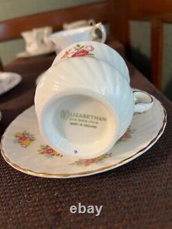 Vintage Elizabethan Bone China Demitasse Tea Cups & Saucers Set of 8