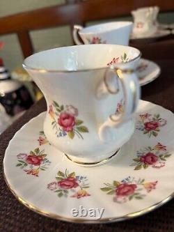 Vintage Elizabethan Bone China Demitasse Tea Cups & Saucers Set of 8