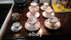 Vintage English Made Bone China Tea Cups Lot of 8 Different Ones See Pictures