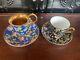 Vintage Fine Porcelain Cup And Saucer Set Of 2 Floral Design Elegant Tea Elegant