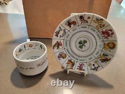 Vintage Fortune-Telling Teacup+Saucer (2 sets) made in Japan, perfect condition