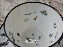 Vintage Halloween Fortune Telling Tea Cup And Saucer Witches Austria Vienna Rare